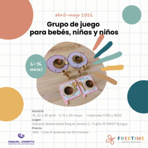 Grupo de Juego y Movimiento Libre (6-36 meses) – Ciclo Abril/Mayo 2026